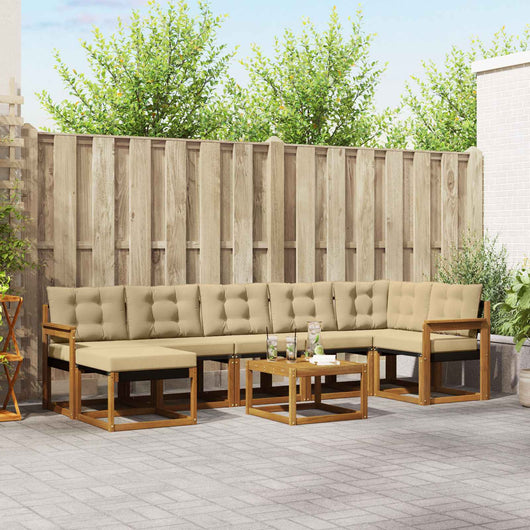 Set di divani con cuscino 8 pcs Naturale e Beige 3368900
