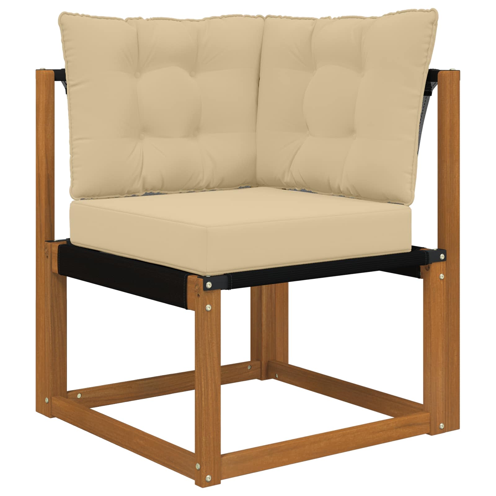 Set di divani da esterno con cuscino 6 pcs Naturale e Beige 3368996