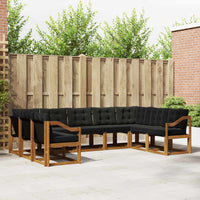 Set di divani da esterno con cuscino 29 pcs Naturale e Nero 3369059
