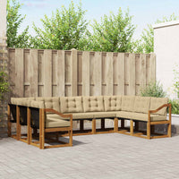 Set di divani da esterno con cuscino 29 pcs Naturale e Beige 3369060