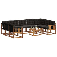 Set di divani da esterno con cuscino 30 pcs Naturale e Nero 3369071