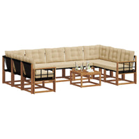 Set di divani da esterno con cuscino 30 pcs Naturale e Beige 3369080