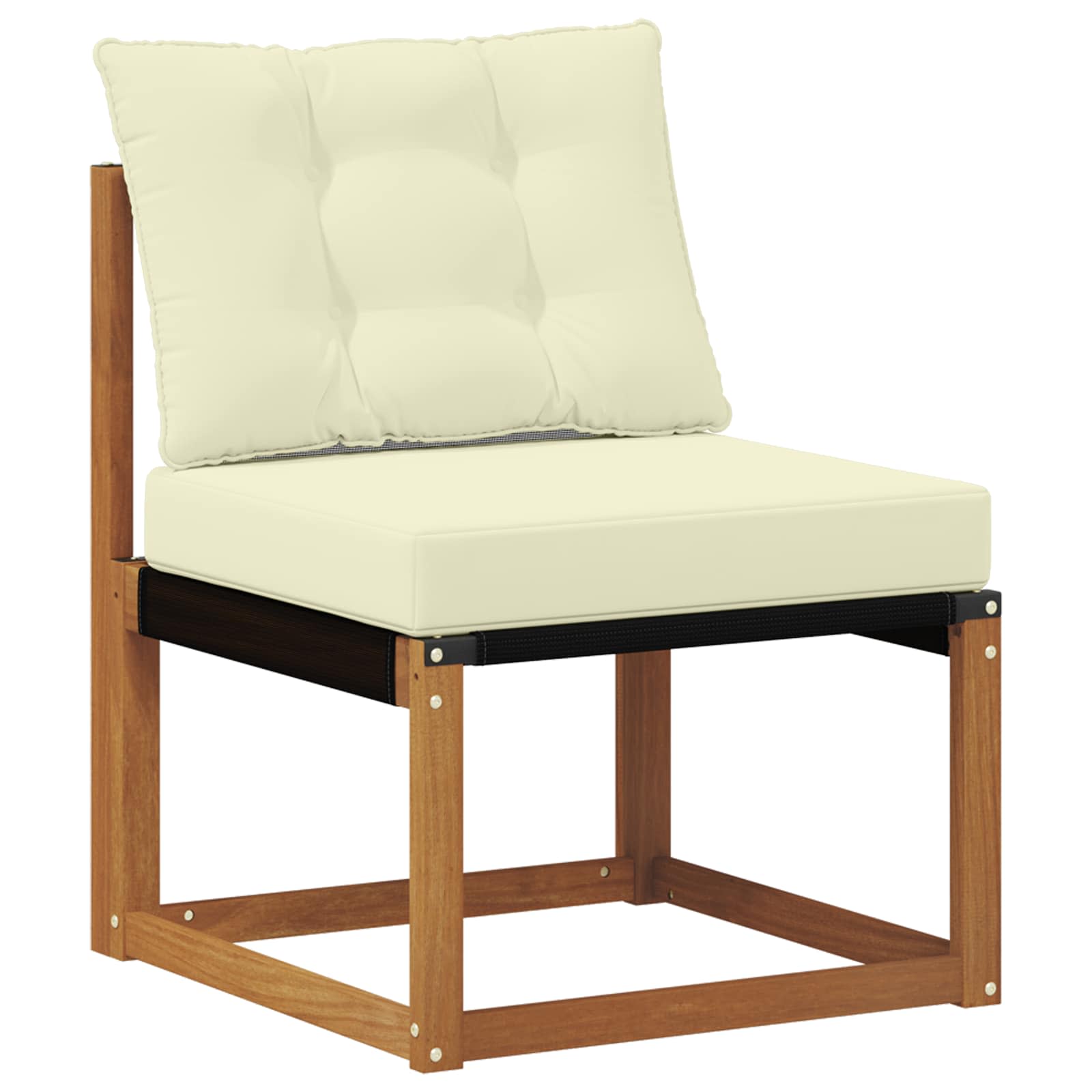 Set di divani da esterno con cuscino 11 pcs Naturale e Crema 3369113