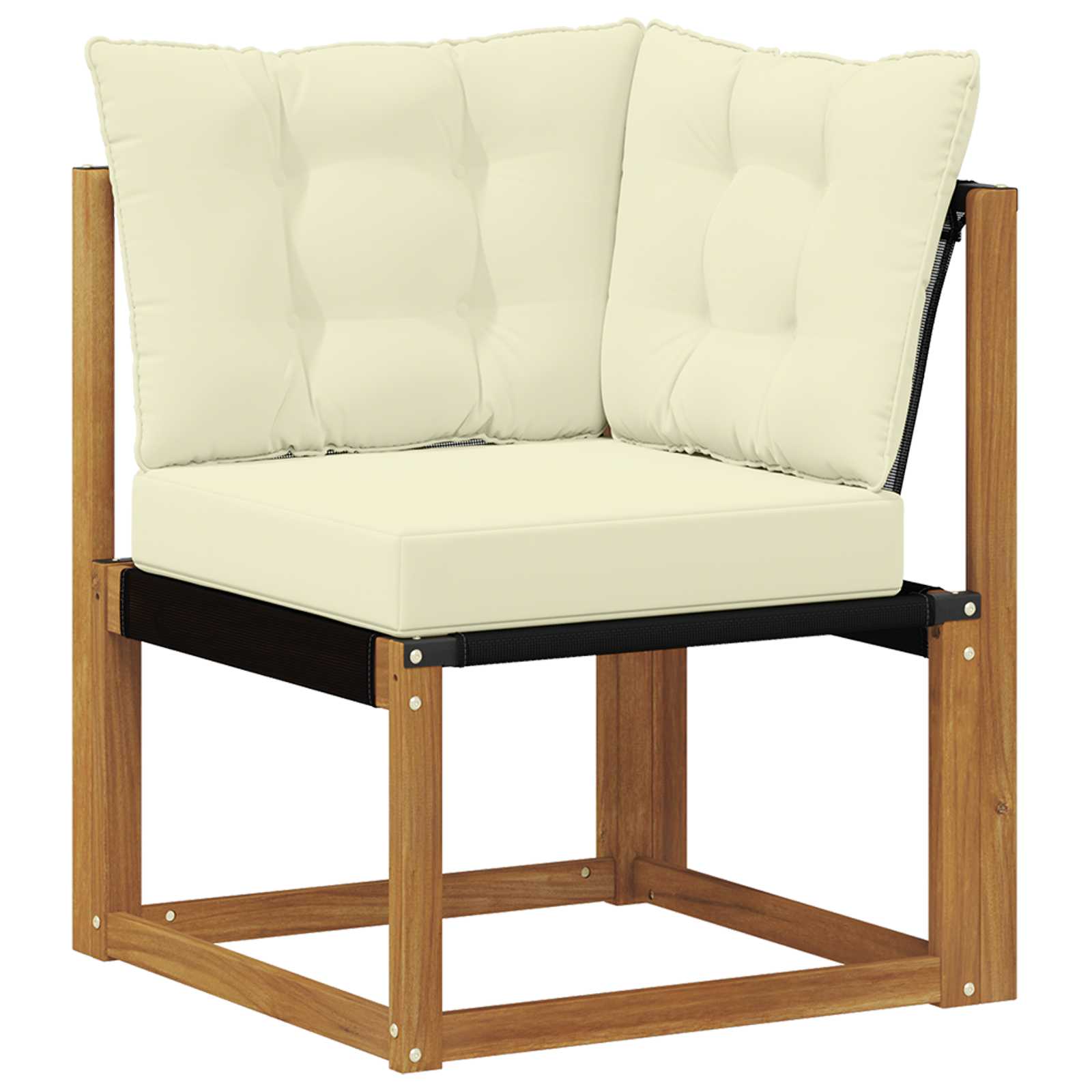 Set di divani da esterno con cuscino 11 pcs Naturale e Crema 3369113