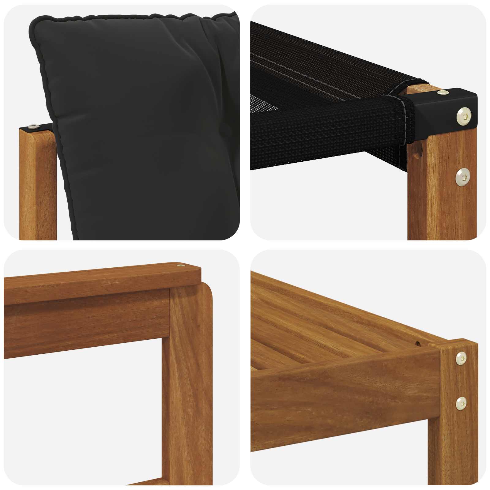 Set di divani da esterno con cuscino 11 pcs Naturale e Nero 3369115