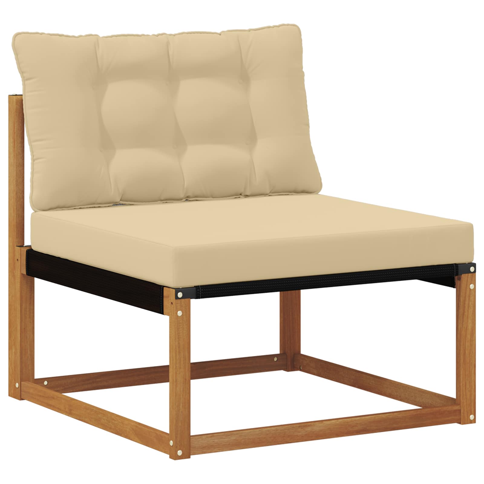 Set di divani da esterno con cuscino 6 pcs Naturale e Beige 3369480