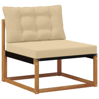 Set di divani da esterno con cuscino 6 pcs Naturale e Beige 3369488