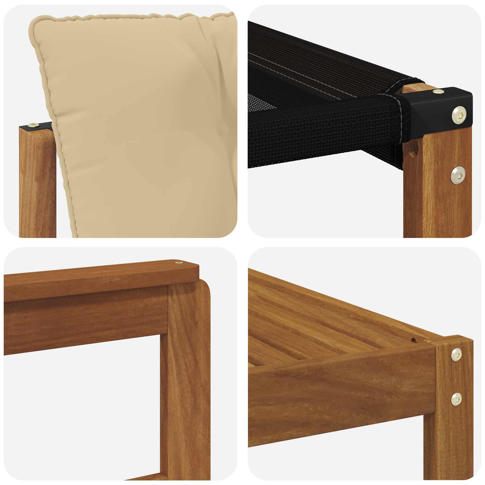 Set di divani da esterno con cuscino 7 pcs Naturale e Beige 3369524