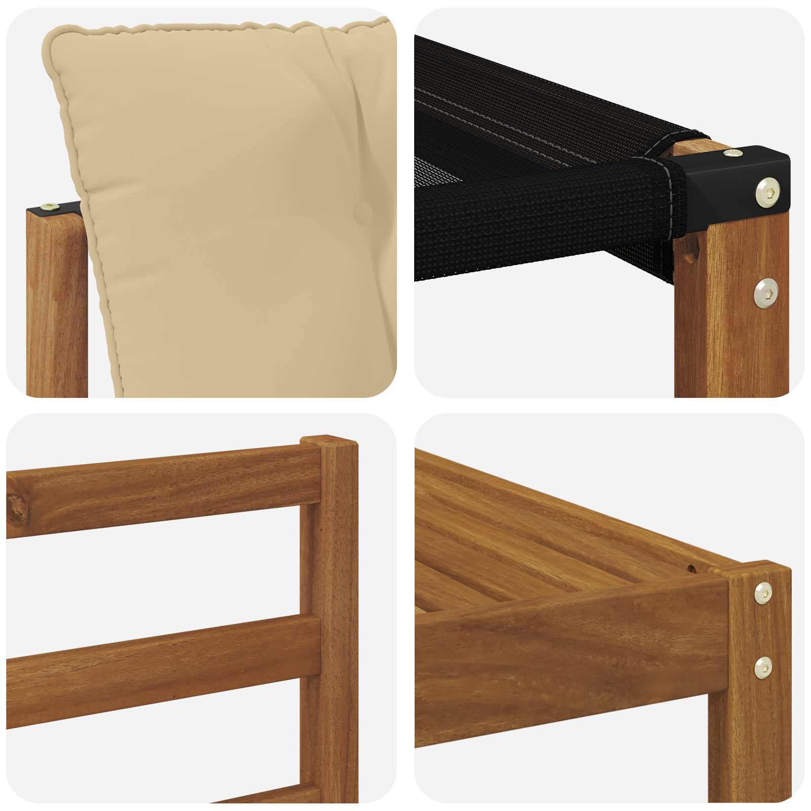 Set di divani da esterno con cuscino 9 pcs Naturale e Beige 3369592