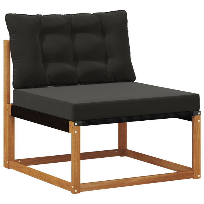 Set di divani da esterno con cuscino 19 pcs Naturale e Nero 3369639