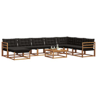 Set di divani da esterno con cuscino 25 pcs Naturale e Nero 3369759