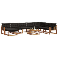 Set di divani da esterno con cuscino 25 pcs Naturale e Nero 3369767