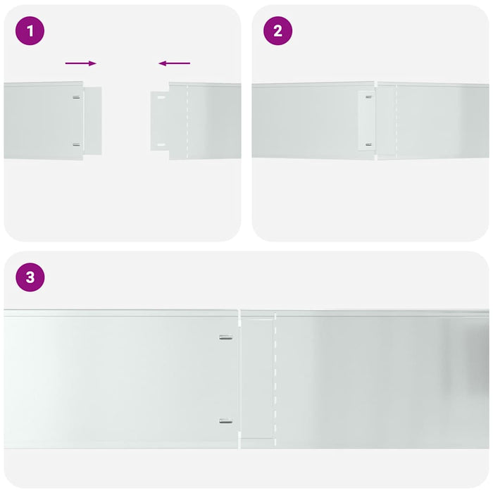 Bordure per Giardino 20 Pz 25 x 100 cm in Acciaio Zincato, Flessibili 3368296
