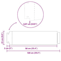 Bordure per Giardino 20 Pz 25 x 100 cm in Acciaio Zincato, Flessibili 3368296
