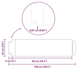 Bordure per Giardino 20 Pz 25 x 100 cm in Acciaio Zincato, Flessibili 3368296
