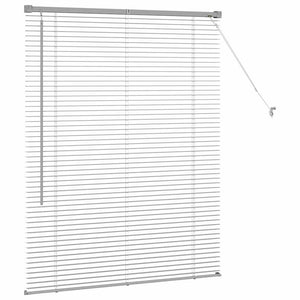 Tenda per Finestra con tende Argento 100 x 130 cm Alluminio 42005897