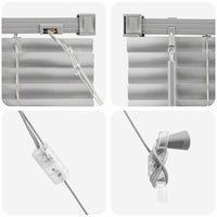 vidaXL Tenda per Finestra con tende Manuale Argento Alluminio