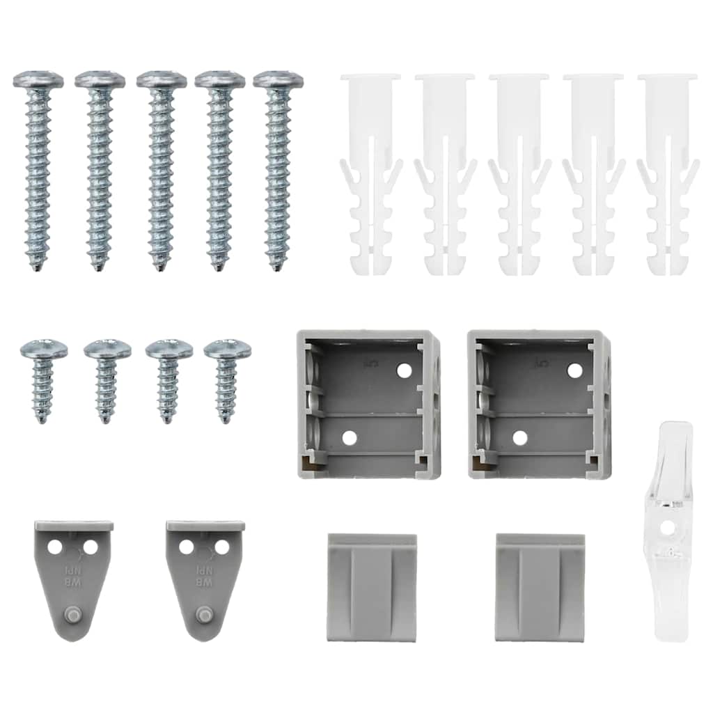 vidaXL Tenda per Finestra con tende Manuale Argento Alluminio