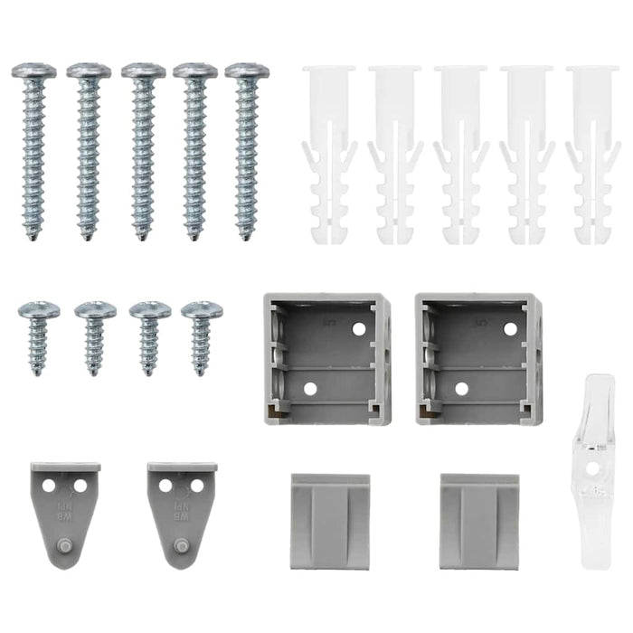 vidaXL Tenda per Finestra con tende Manuale Argento Alluminio