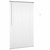 vidaXL Tenda per Finestra con tende Manuale Argento Alluminio