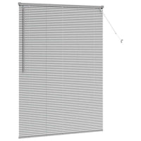 vidaXL Tenda per Finestra con tende Manuale Argento Alluminio