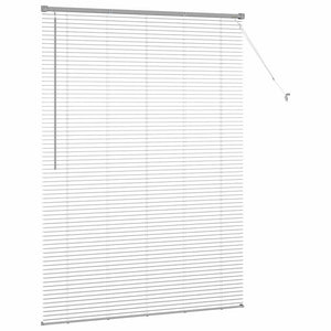vidaXL Tenda per Finestra con tende Manuale Argento Alluminio