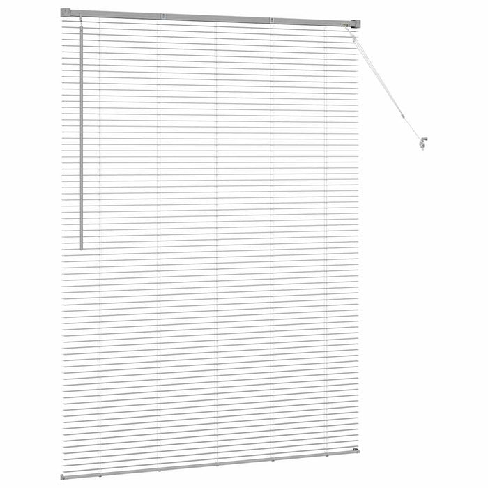 vidaXL Tenda per Finestra con tende Manuale Argento Alluminio