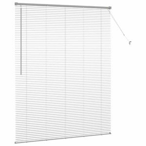 vidaXL Tenda per Finestra con tende Manuale Argento Alluminio