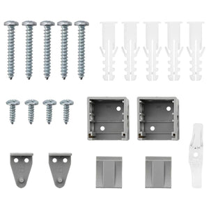 vidaXL Tenda per Finestra con tende Manuale Argento Alluminio
