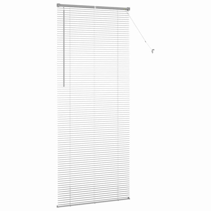 vidaXL Tenda per Finestra con tende Manuale Argento Alluminio