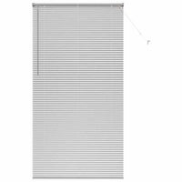 vidaXL Tenda per Finestra con tende Manuale Argento Alluminio