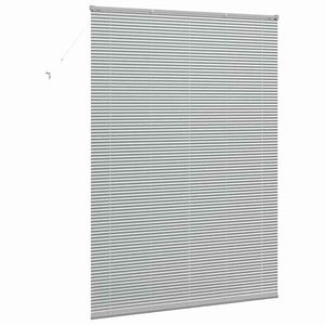 vidaXL Tenda per Finestra con tende Manuale Argento Alluminio
