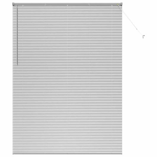 vidaXL Tenda per Finestra con tende Manuale Argento Alluminio