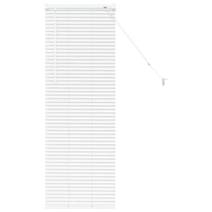 vidaXL Tenda per Finestra con tende Manuale Bianco Alluminio