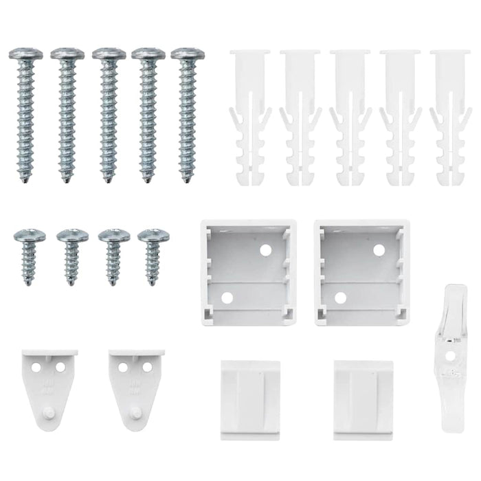 vidaXL Tenda per Finestra con tende Manuale Bianco Alluminio