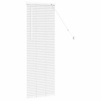 vidaXL Tenda per Finestra con tende Manuale Bianco Alluminio