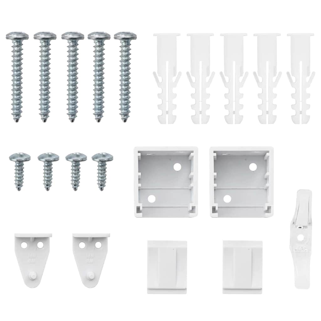 vidaXL Tenda per Finestra con tende Manuale Bianco Alluminio