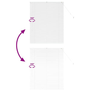 Tenda per Finestra con tende Altro Bianco 105 x 130 cm Alluminio 42005973
