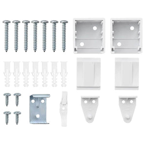 Tenda per Finestra con tende Altro Bianco 110 x 130 cm Alluminio 42005974