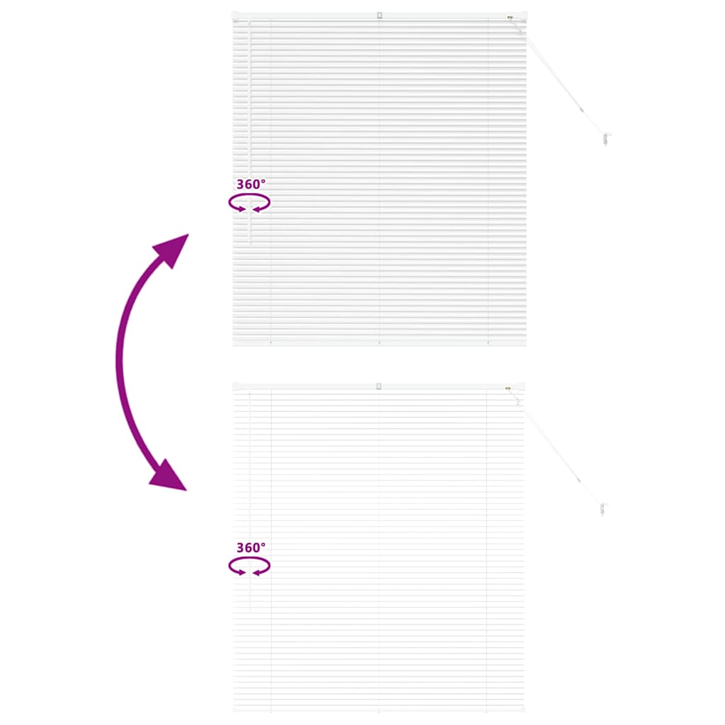 Tenda per Finestra con tende Altro Bianco 80 x 130 cm Alluminio 42005975
