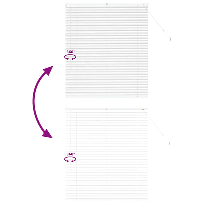 Tenda per Finestra con tende Altro Bianco 80 x 130 cm Alluminio 42005975