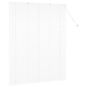 vidaXL Tenda per Finestra con tende Manuale Bianco Alluminio