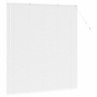 vidaXL Tenda per Finestra con tende Manuale Bianco Alluminio