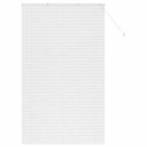 vidaXL Tenda per Finestra con tende Manuale Bianco Alluminio