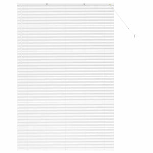 vidaXL Tenda per Finestra con tende Manuale Bianco Alluminio