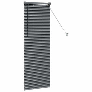 vidaXL Tenda per Finestra con tende Manuale Grigio scuro Alluminio