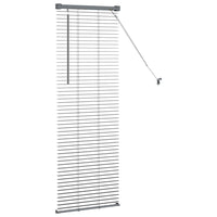 vidaXL Tenda per Finestra con tende Manuale Grigio scuro Alluminio