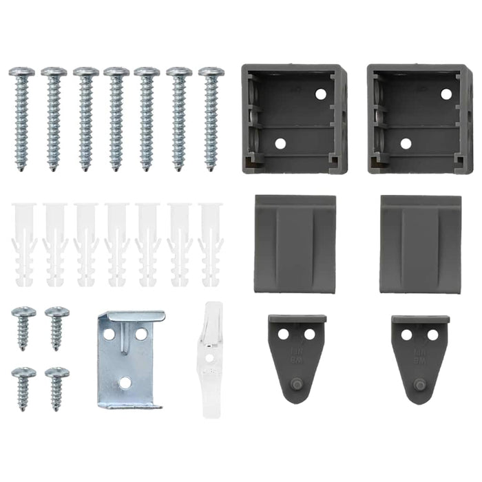 Tenda per Finestra con tende Altro Grigio scuro 80 x 130 cm Alluminio 42006044