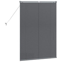 Tenda per Finestra con tende Altro Grigio scuro 80 x 130 cm Alluminio 42006044