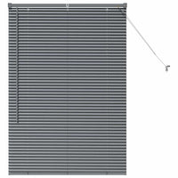 Tenda per Finestra con tende Altro Grigio scuro 80 x 130 cm Alluminio 42006044